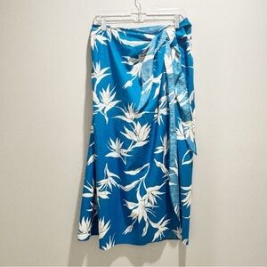 SAND PEBBLE Women’s Blue Tropical SARONG Kkepa Pareo Beach Wrap Skirt Hawaii OS